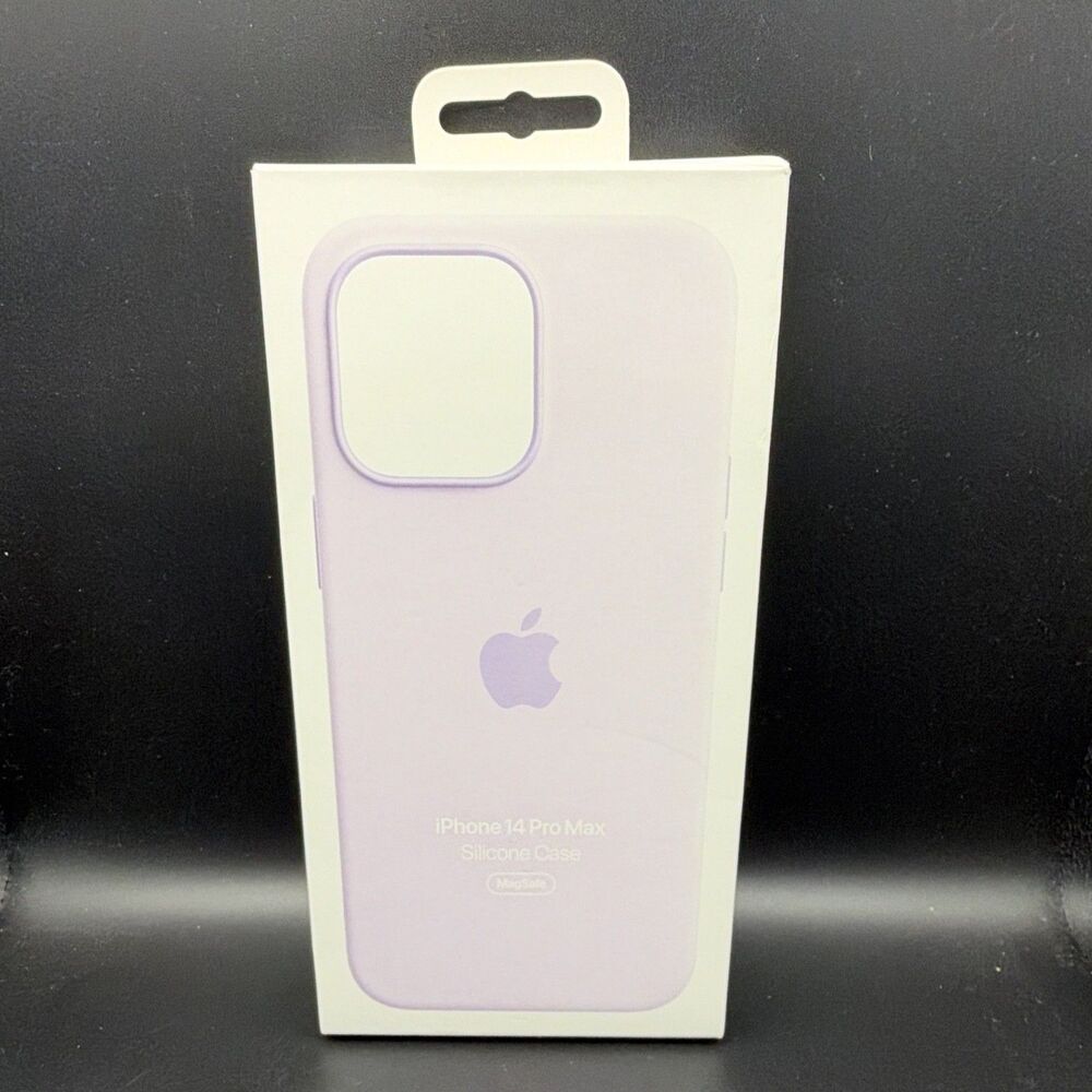 USED lilac Genuine Apple iPhone 14 PRO MAX (6.7") Silicone Case w/Magsafe